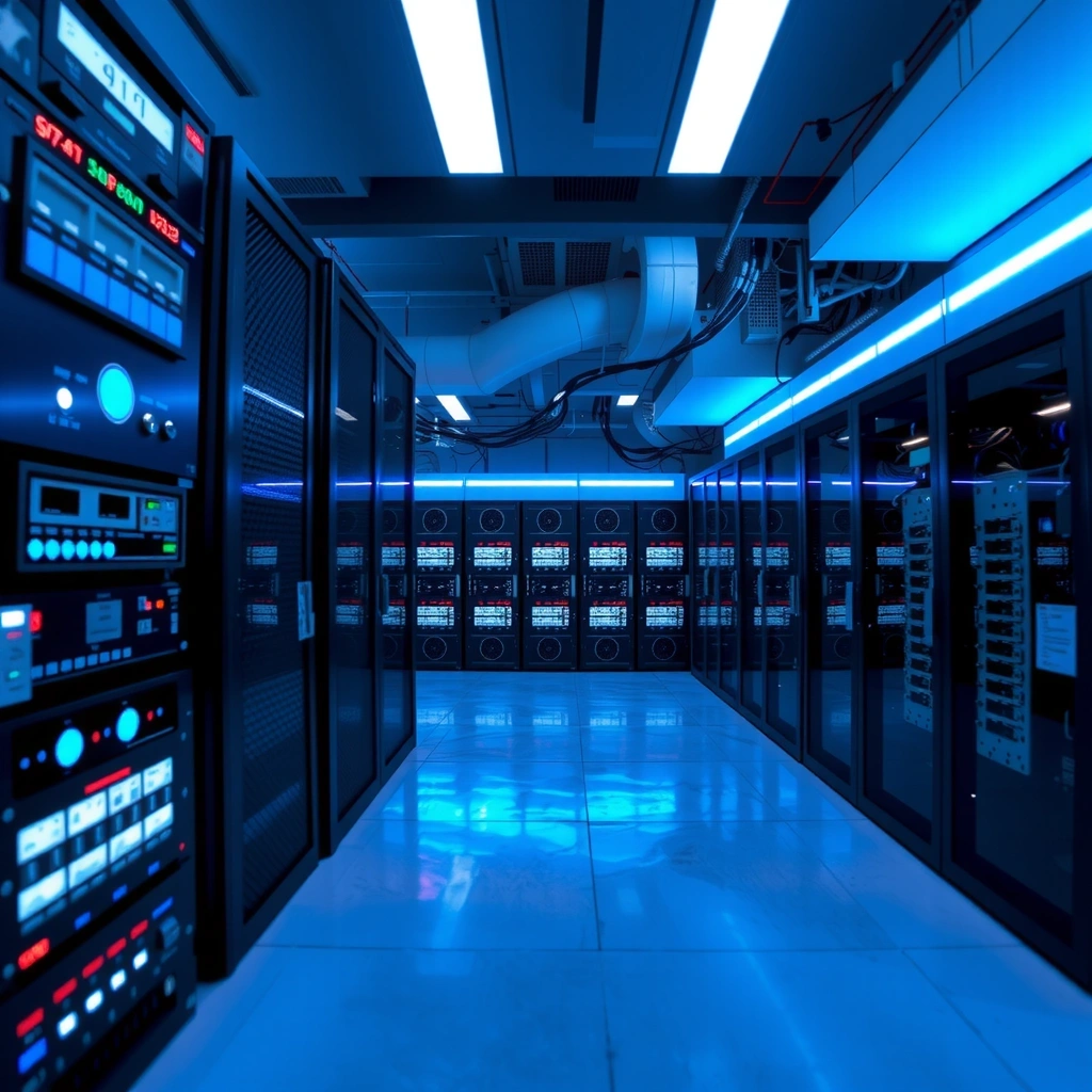 Modern server room infrastructure